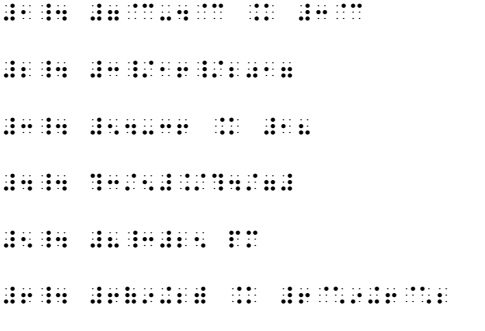 The Nemeth code transcription of problems read as follows
			problem 1 seven cents minus four cents equals three cents
			problem 2 three slash sixteen slash two thousand seventeen 
			problem 3 54 minus 36 equals 18
			problem 4 three fifths divided by four sevenths
			problem 5 eight colon twenty five p m
			problem 6 6 open paren 9 plus 2 close paren equals 6 times 9 plus 6 times 2